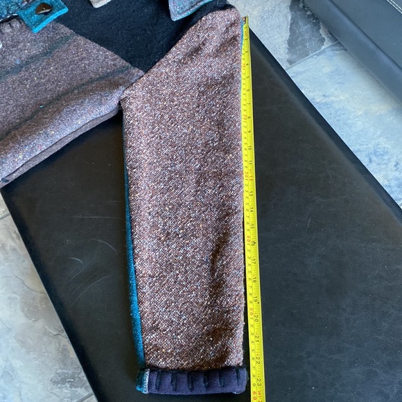 Upcycled Wool BAABAAZUZU Jacket Teal/Brown/Black Colour Pallet Size Medium - Picture 7 of 12